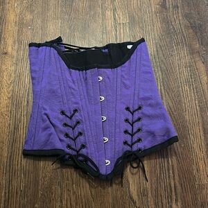 Purple and black corset